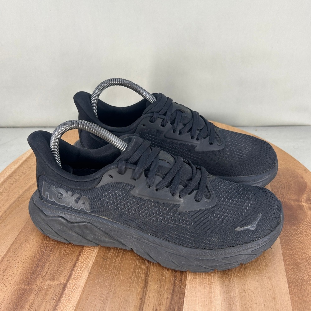 Hoka Arahi 7 Womens Running Shoes Black Black Cushioned Low Top Sneaker Size 8 B